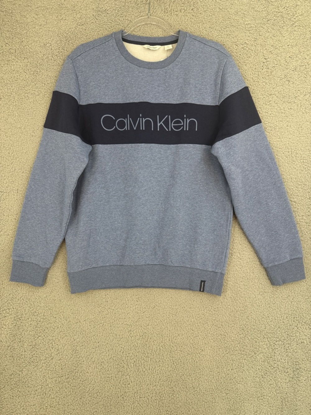 Calvin Klein Men’s Medium crew neck long sleeve Sweatshirt Blue Pullover Soft